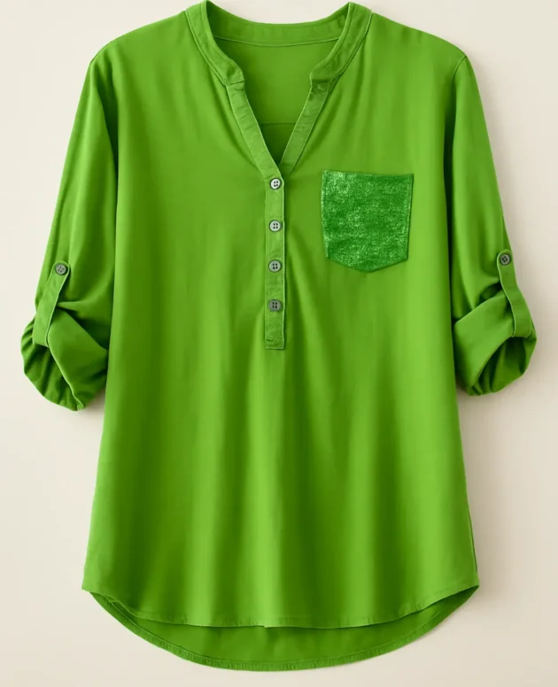 Sequin Pocket Viscose Blouse