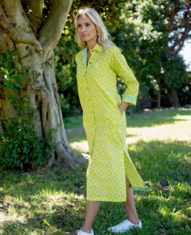 Emma dress in Lime