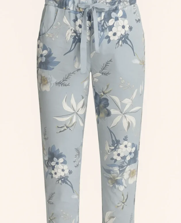 Italian Rose Floral Stretch Pants